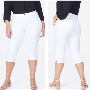 NYDJ optic white skinny capri stretch jeans sz 24W